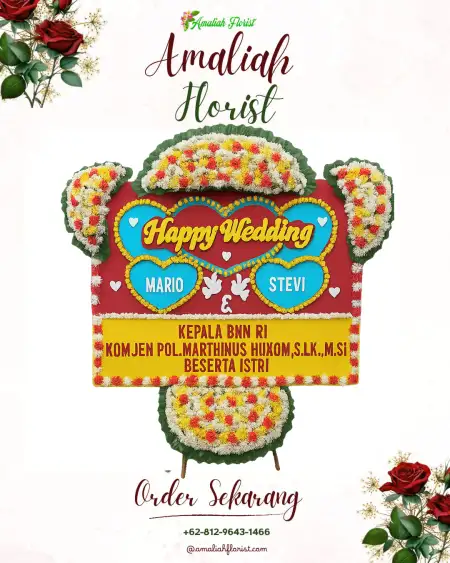 Papan Bunga Pernikahan Samplangan